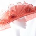 221027 Coral sinamay picture hat £1250 