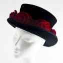 10506 Dressage hat with velvet roses