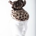 210405 Leopard print felt button hat